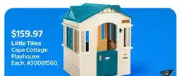 Walmart Little Tikes Cape Cottage Playhouse offer