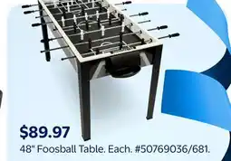 Walmart 48 Foosball Table offer