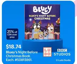 Walmart Bluey's Night Before Christmas Book offer