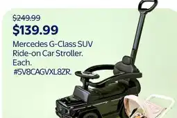 Walmart Mercedes G-Class SUV Ride-on Car Stroller offer