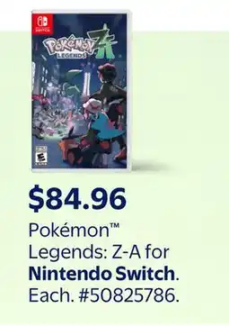 Walmart Pokémon Legends: Z-A for Nintendo Switch offer