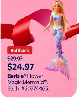 Walmart Barbie Flower Magic Mermaid offer