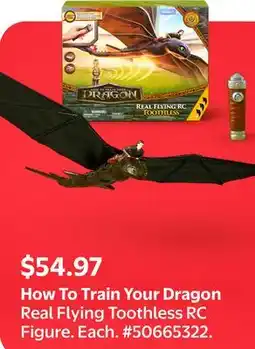 Walmart How To Train Your Dragon Real Flying Toothless RC Figure offer