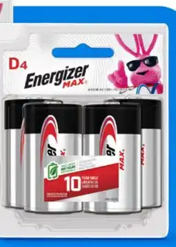 Walmart Energizer MAX D4 Batteries offer