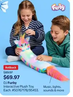 Walmart DJ Furby Interactive Plush Toy offer