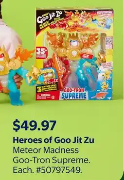Walmart Heroes of Goo Jit Zu Meteor Madness Goo-Tron Supreme offer