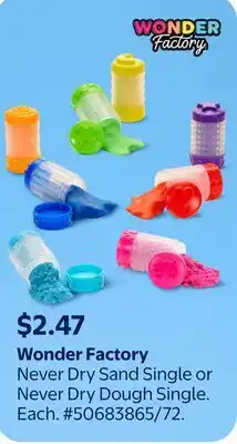 Walmart Wonder Factory Never Dry Dough Single offer
