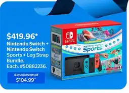 Walmart Nintendo Switch + Nintendo Switch Sports + Leg Strap Bundle offer