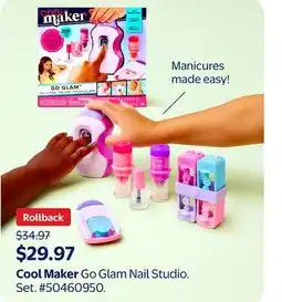 Walmart Cool Maker Go Glam Nail Studio offer