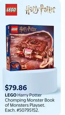 Walmart LEGO Harry Potter Chomping Monster Book of Monsters Playset offer