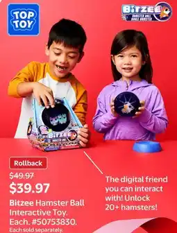 Walmart Bitzee Hamster Ball Interactive Toy offer