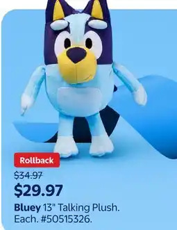 Walmart Bluey 13 Talking Plush offer