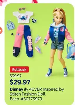 Walmart Disney ily 4EVER Inspired by Stitch Fashion Doll offer