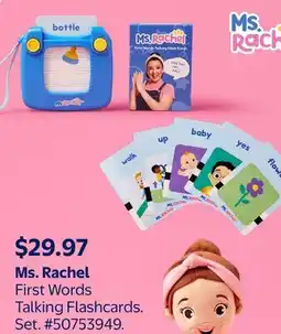 Walmart Ms. Rachel First Words Talking Flashcards offer