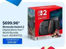 Walmart Nintendo Switch 2 Digital Mario Kart World Bundle offer