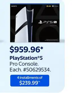 Walmart PlayStation 5 Pro Console offer