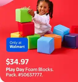 Walmart Play Day Foam Blocks offer