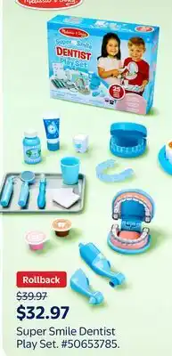 Walmart Super Smile Dentist Play Set offer