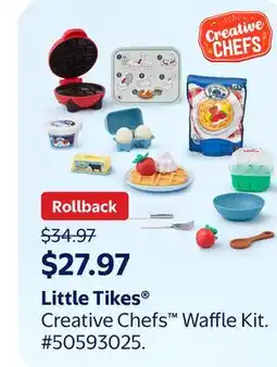 Walmart Little Tikes Creative Chefs Waffle Kit offer