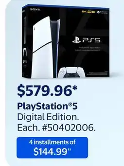 Walmart PlayStation 5 Digital Edition offer