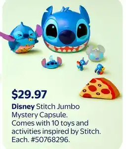Walmart Disney Stitch Jumbo Mystery Capsule offer