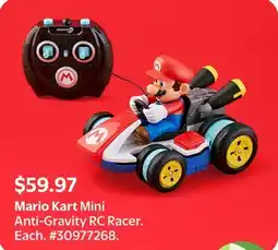 Walmart Mario Kart Mini Anti-Gravity RC Racer offer