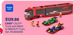 Walmart LEGO City F1 Truck with RB20 & AMR24 F1 Cars offer