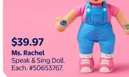 Walmart Ms. Rachel Speak & Sing Doll offer