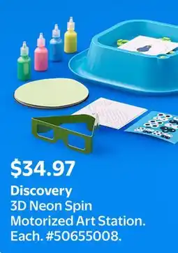 Walmart Discovery 3D Neon Spin Motorized Art Station offer