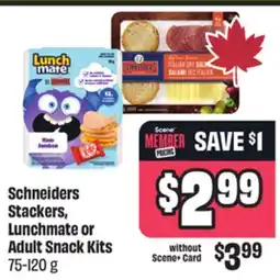 FreshCo Schneiders Stackers, Lunchmate or Adult Snack Kits 75-120 g offer