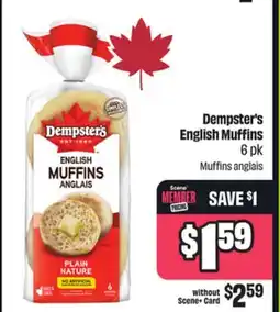 FreshCo Dempster's English Muffins 6 pk Muffins anglais offer