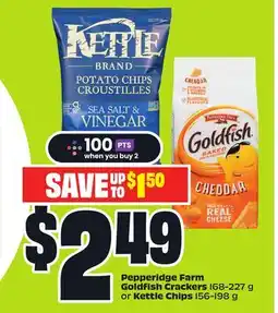 FreshCo Goldfish Crackers 168-227 g or Kettle Chips 156-198 g offer