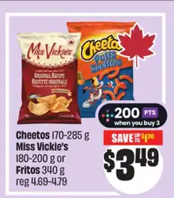 FreshCo Cheetos 170-285 g Miss Vickie's 180-200 g or Fritos 340 g offer