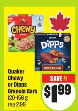 FreshCo Quaker Chewy or Dips Granola Bars 120-156 g offer