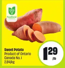 FreshCo Sweet Potato Product of Ontario Canada No. 1 2.84/kg offer