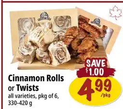 Farm Boy Cinnamon Rolls or Twists offer