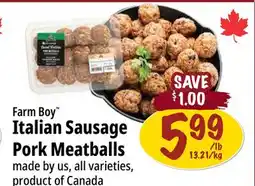 Farm Boy Farm Boy Italian Sausage Pork Meatballs offer