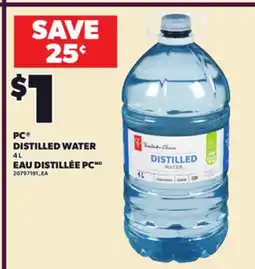 Independent Grocer PC DISTILLED WATER, 4 L offer