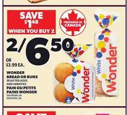 Independent Grocer WONDER BREAD OR BUNS offer