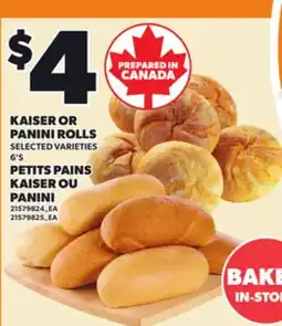 Independent Grocer KAISER OR PANINI ROLLS, 6'S offer