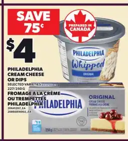 Independent Grocer PHILADELPHIA CREAM CHEESE OR DIPS, 227/250 G offer
