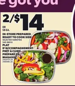 Independent Grocer IN-STORE PREPARED READY TO COOK SIDE, 545-865 G offer