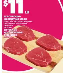 Independent Grocer EYE OF ROUND MARINATING STEAK offer