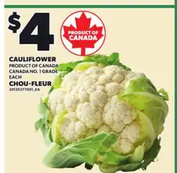 Independent Grocer CAULIFLOWER CHOU-FLEUR offer
