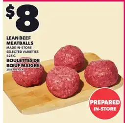 Independent Grocer LEAN BEEF MEATBALLS, 425 G offer