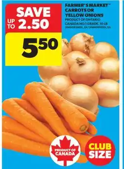 Real Canadian Superstore FARMER'S MARKET CARROTS OR YELLOW ONIONS, 10 LB offer