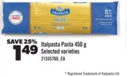 Real Canadian Superstore ITALPASTA PASTA, 450 G offer