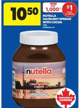 Real Canadian Superstore NUTELLA HAZELNUT SPREAD WITH COCOA, 1 KG offer