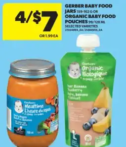 Real Canadian Superstore GERBER BABY FOOD JARS, 159-162 G OR ORGANIC BABY FOOD POUCHES, 99/128 ML offer