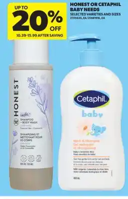 Real Canadian Superstore HONEST OR CETAPHIL BABY NEEDS offer